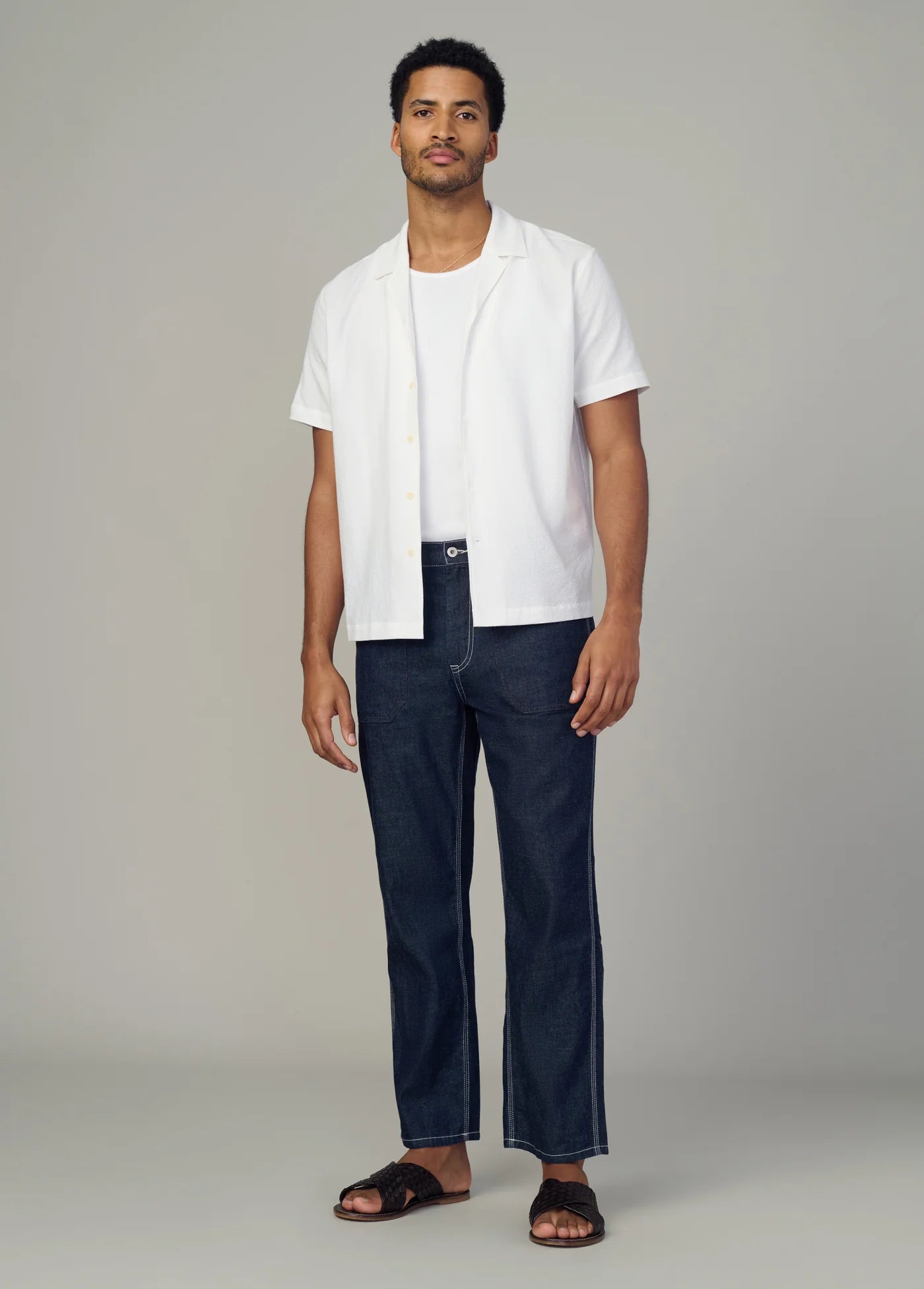 UTILITARIAN CHAMBRAY PANT