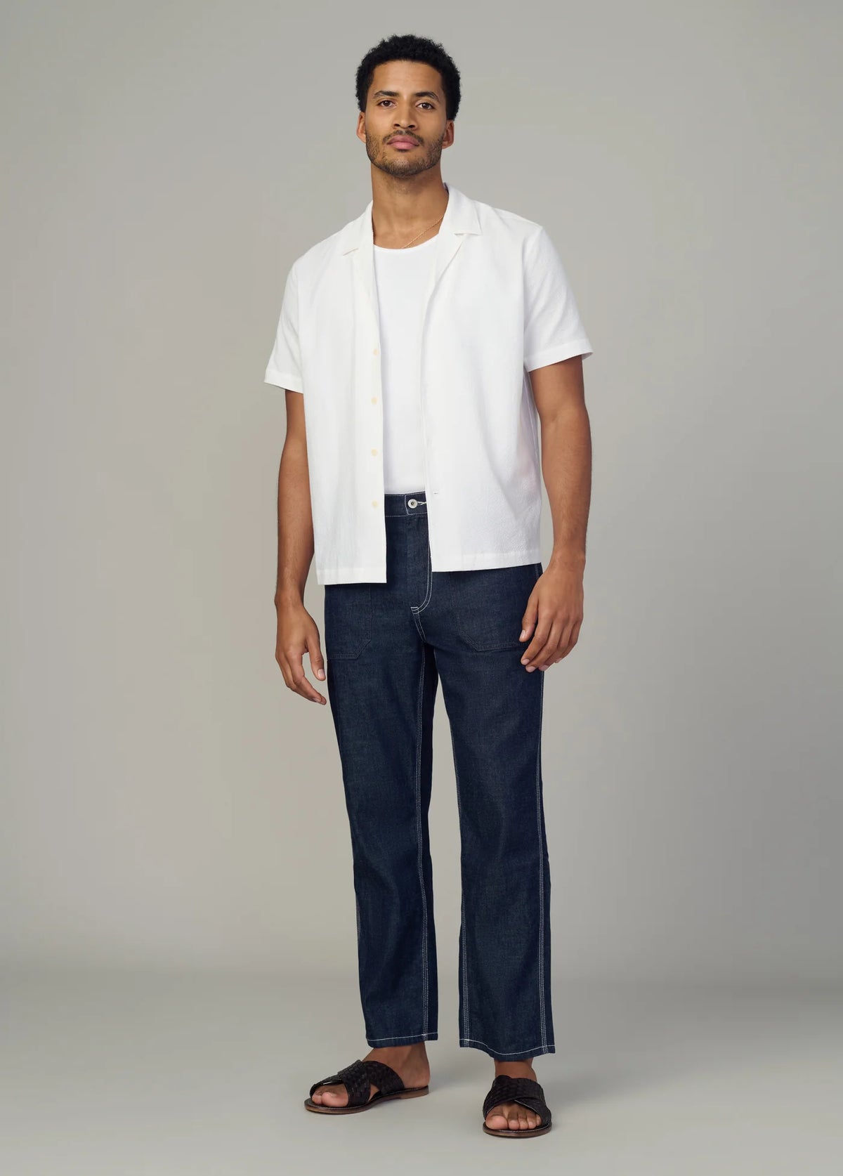 UTILITARIAN CHAMBRAY PANT