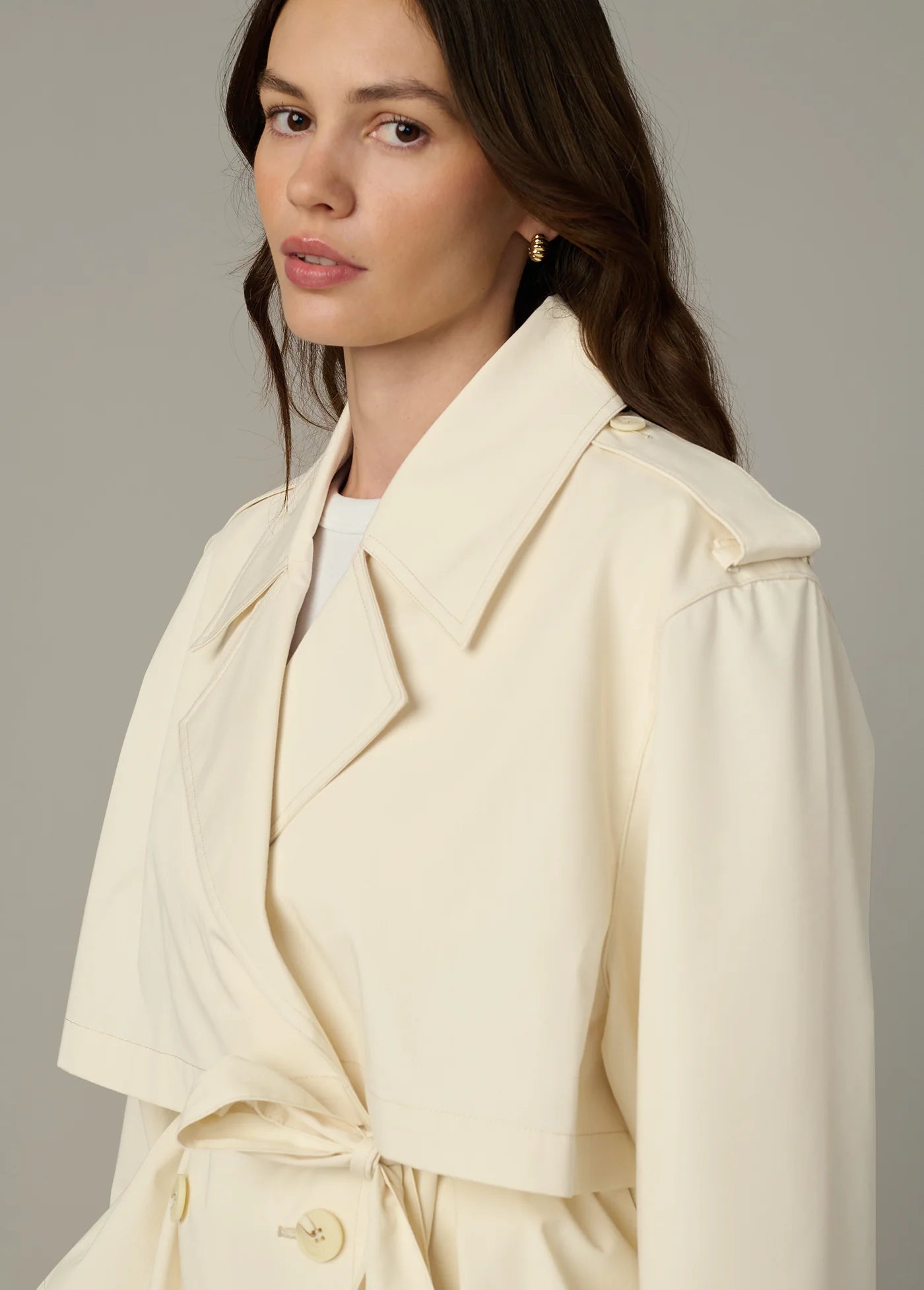THE LIZ CROPPED TRENCH COAT