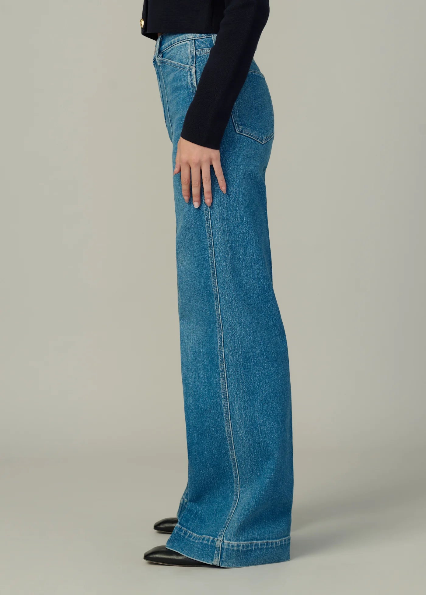 THE FRONT SEAMED WIDE LEG