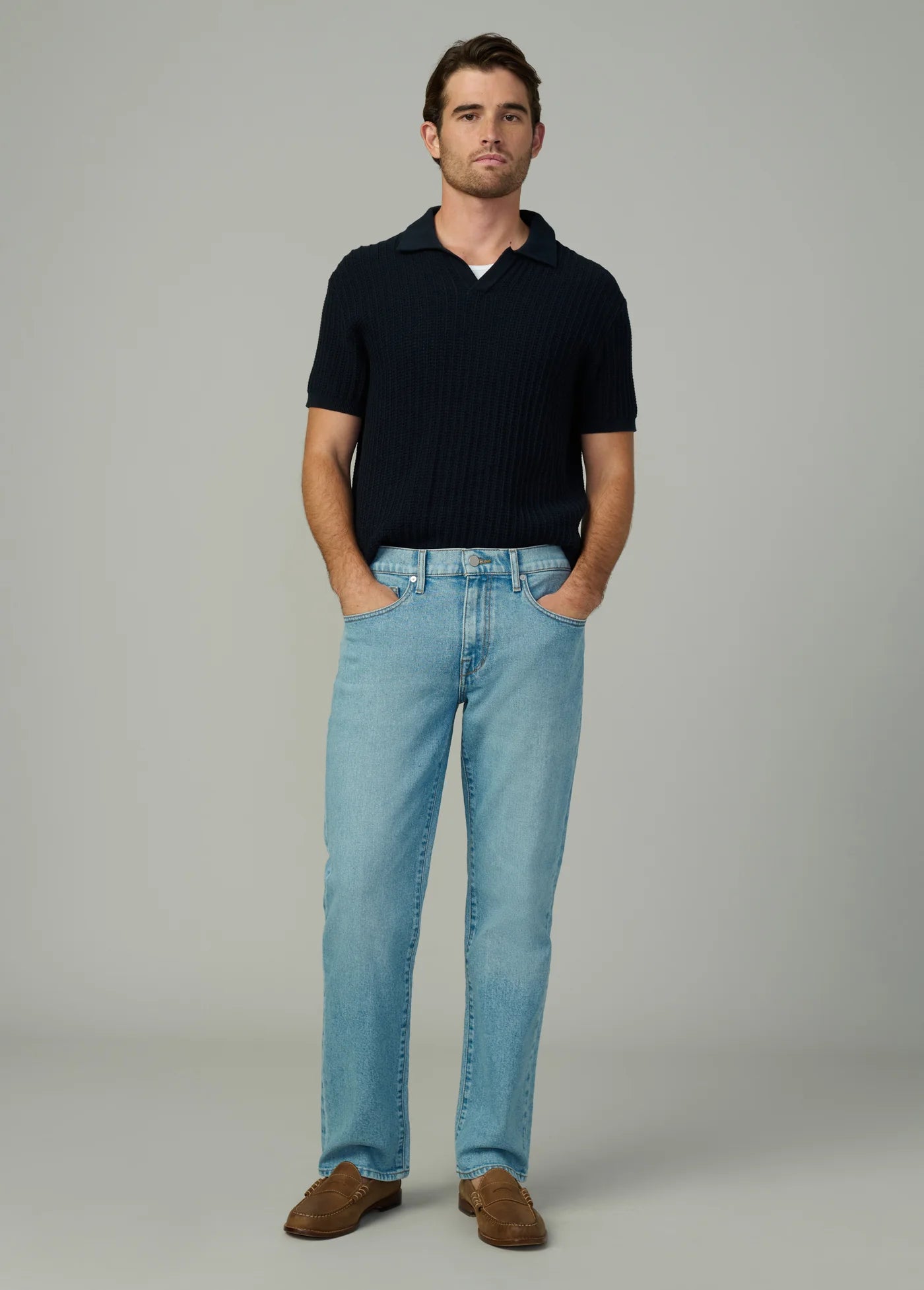 TEXTURED SWEATER POLO