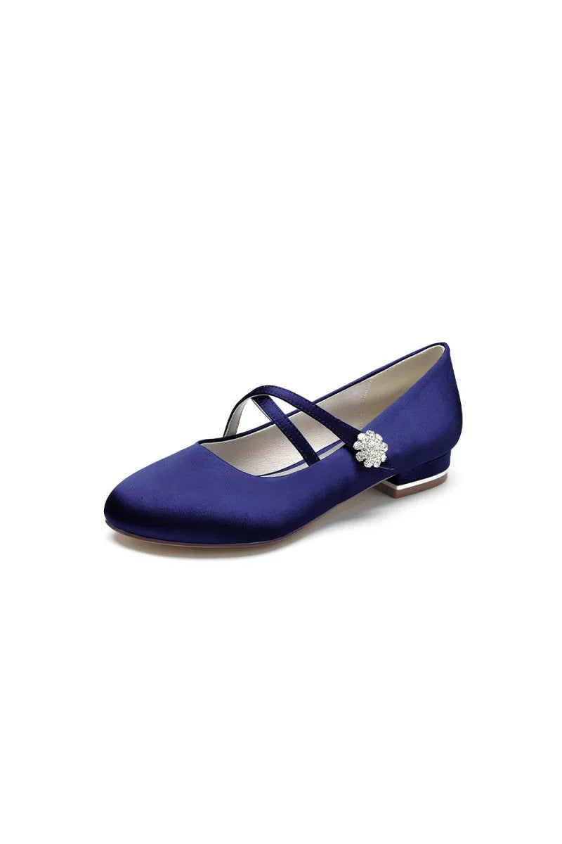 Flats with Rhinestone Buckle Party