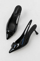 Nena Slingback Heels in Black