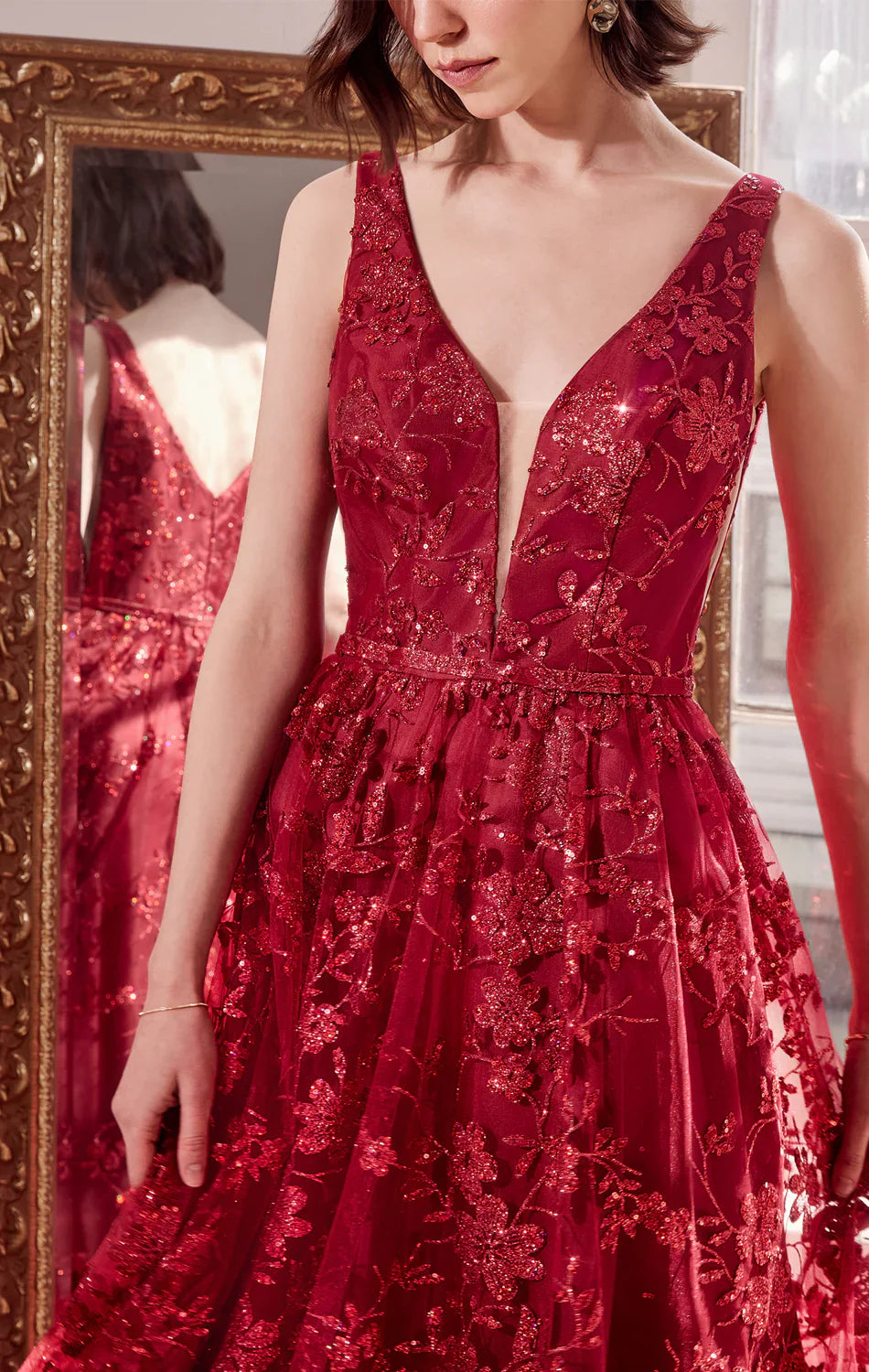 ARIELLE GLITTER TULLE GOWN