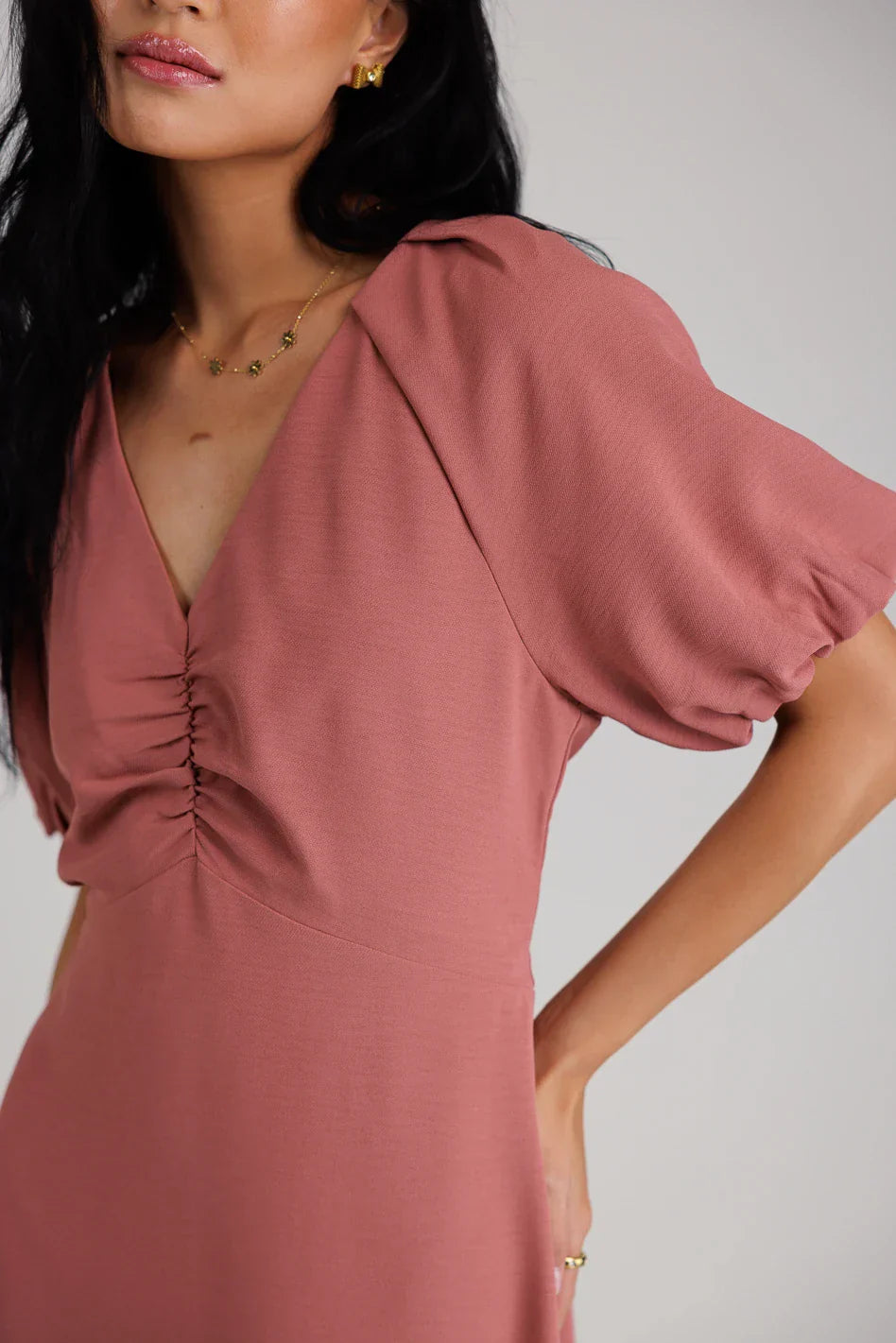 Maeve Midi Dress in Mauve FINAL SALE