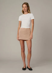 THE VEGAN SUEDE MINI SKIRT