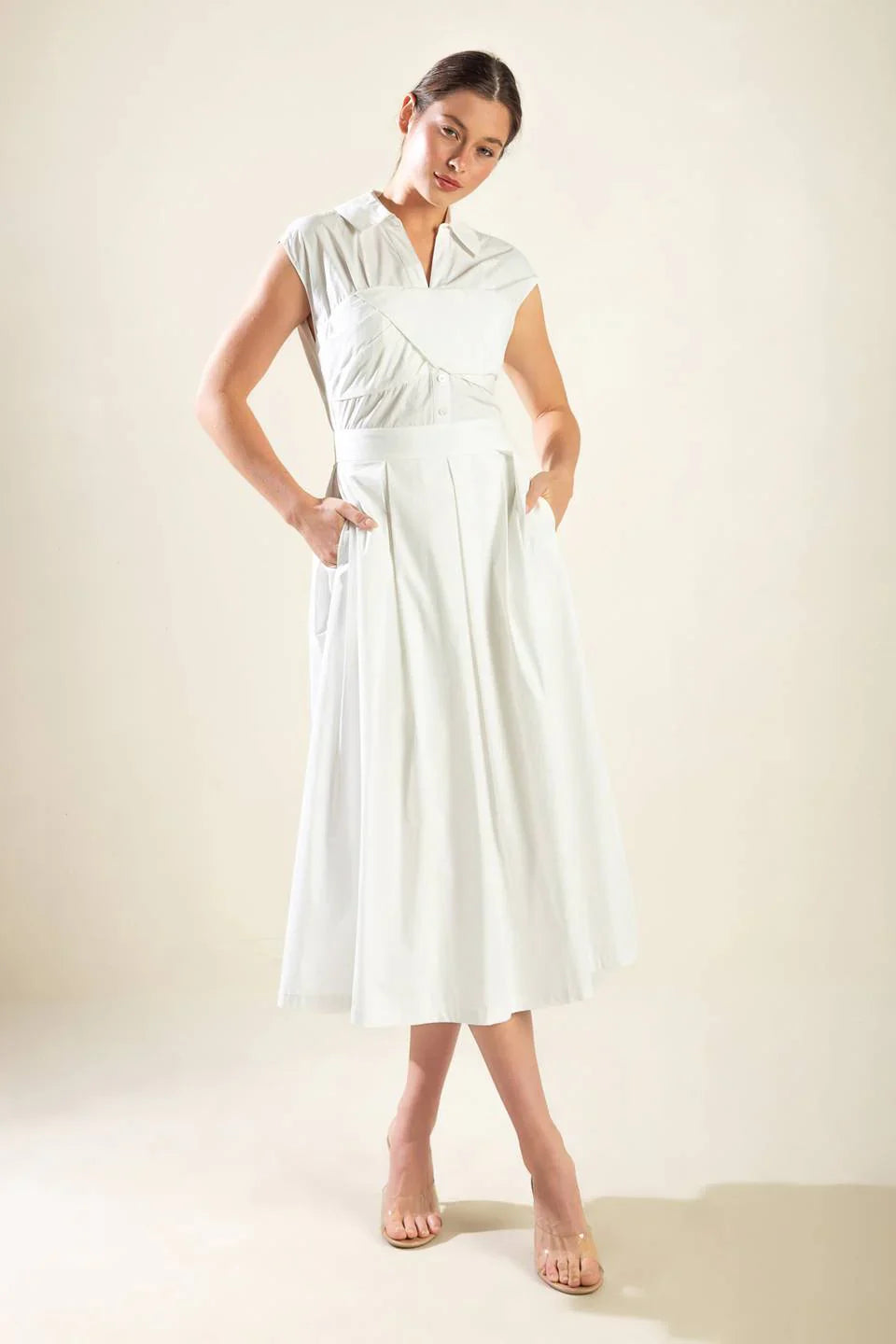 DREAMY IMPRESSION MIDI DRESS