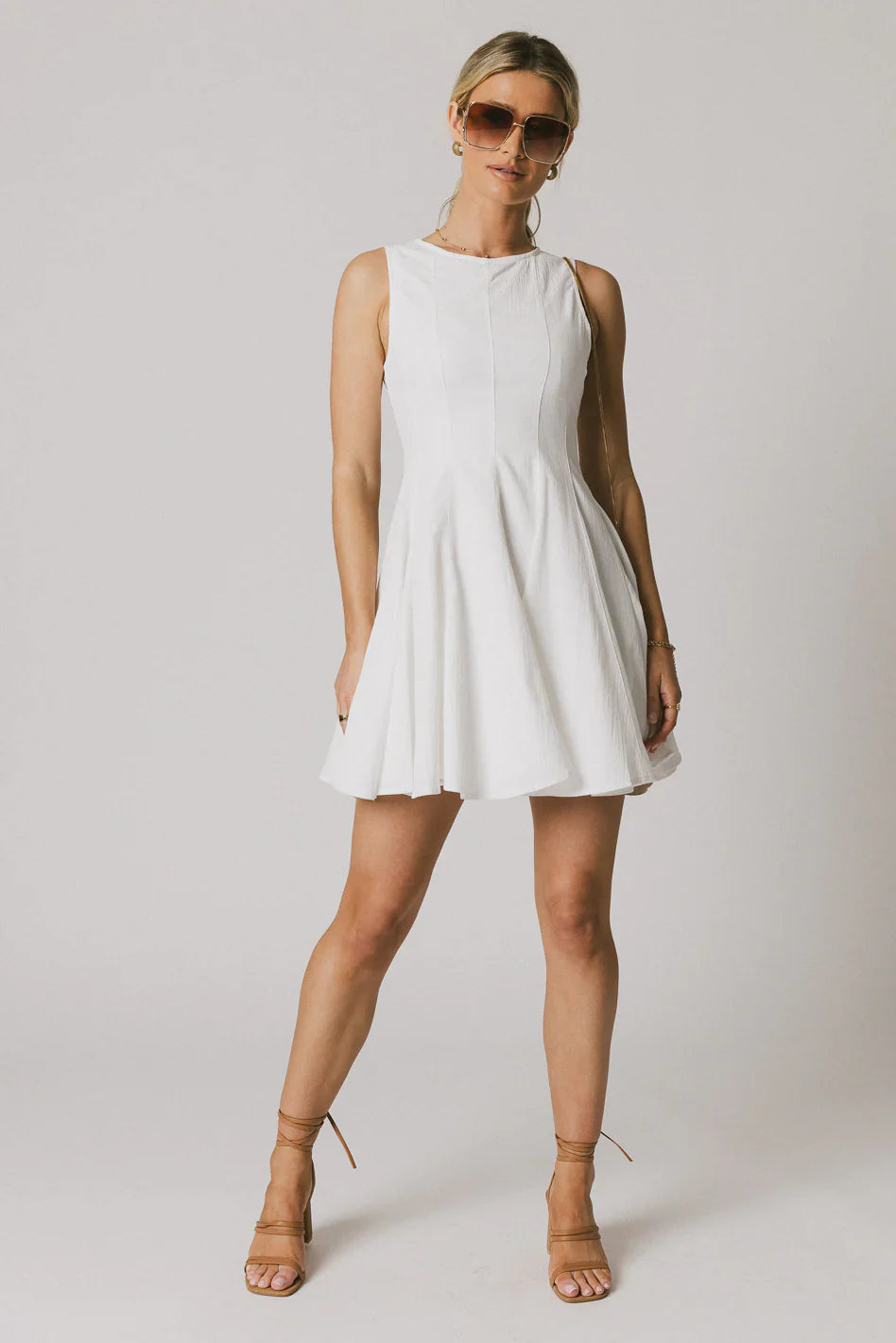 Liora Mini Dress in White FINAL SALE