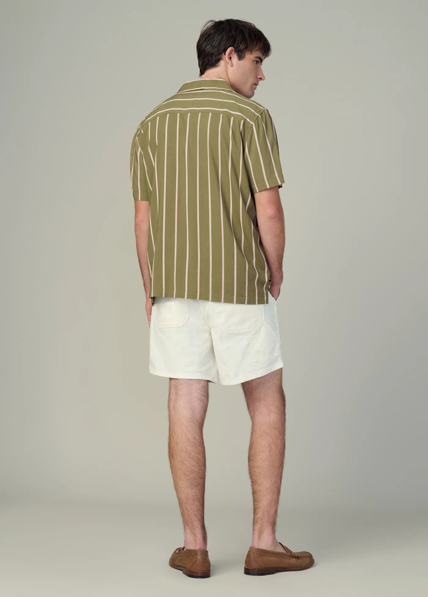 VISCOSE STRIPE CAMP SHIRT