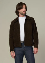 SUEDE DRESS ZIP JACKET