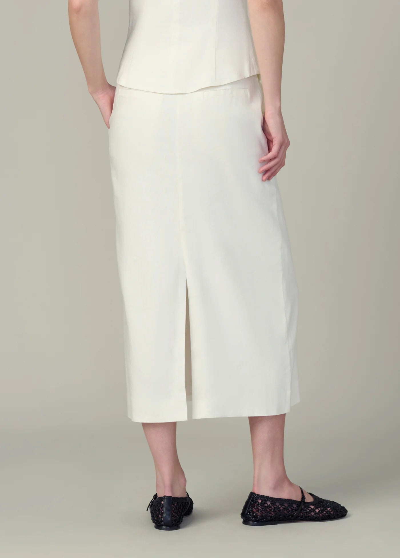 THE MAEVE TAILORED MIDI SKIRT