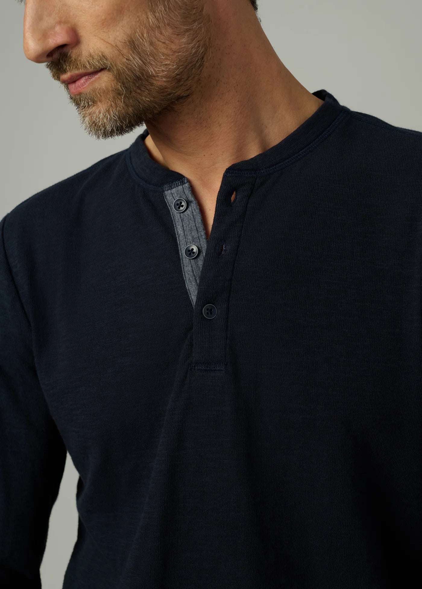 DWIGHT DOUBLE FACE HENLEY