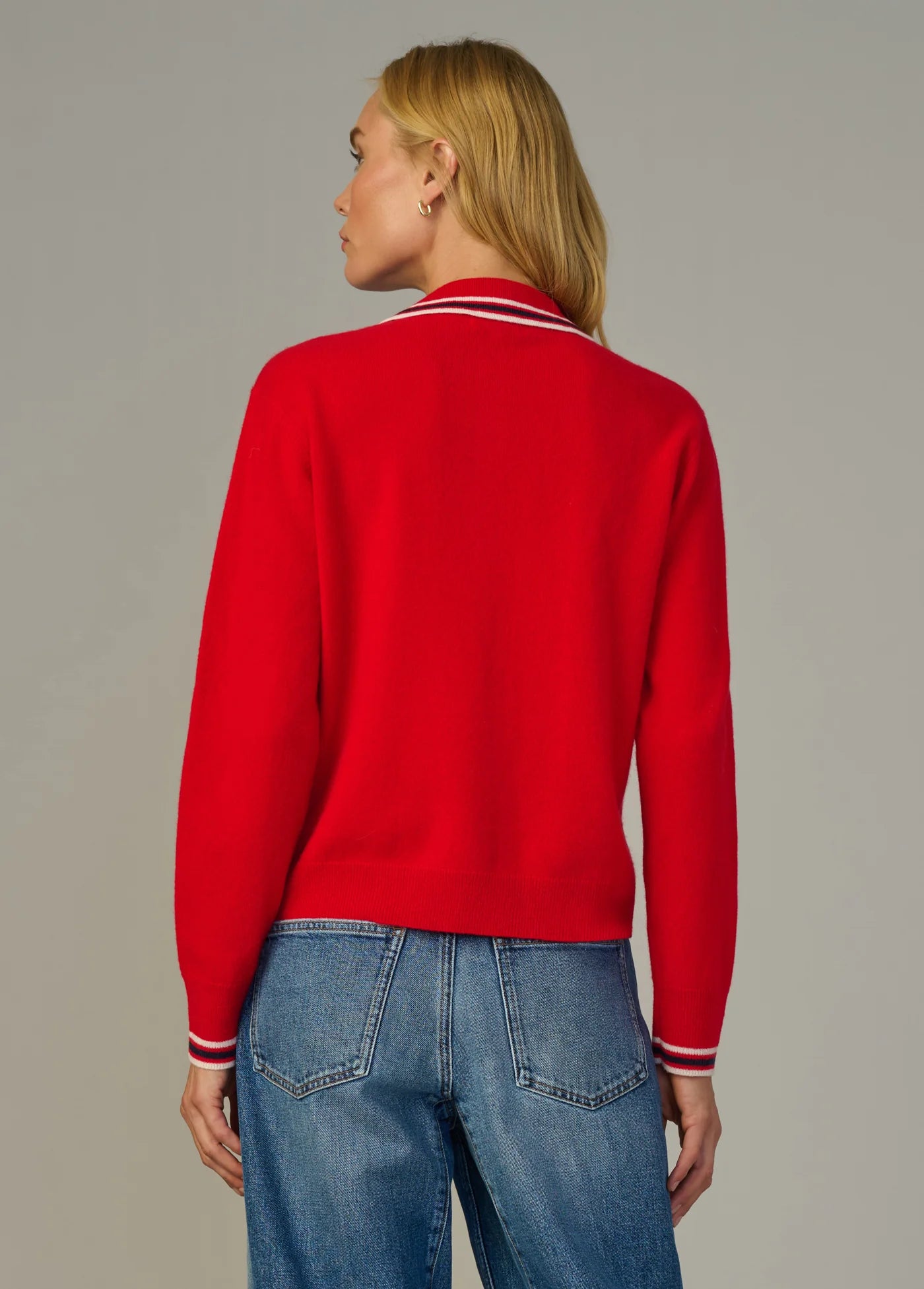 THE LONG SLEEVE CASHMERE POLO