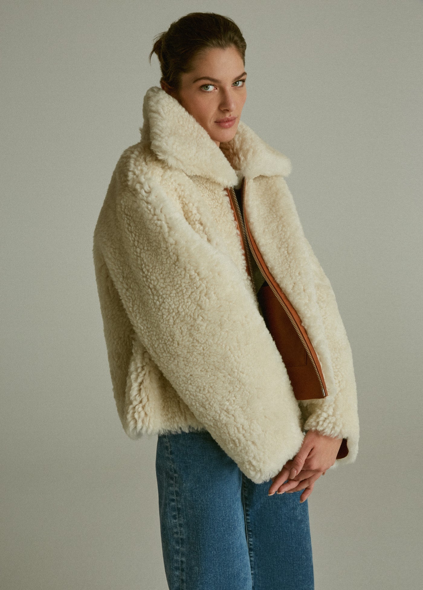 THE LISA REVERSIBLE SHEARLING LEATHER JACKET