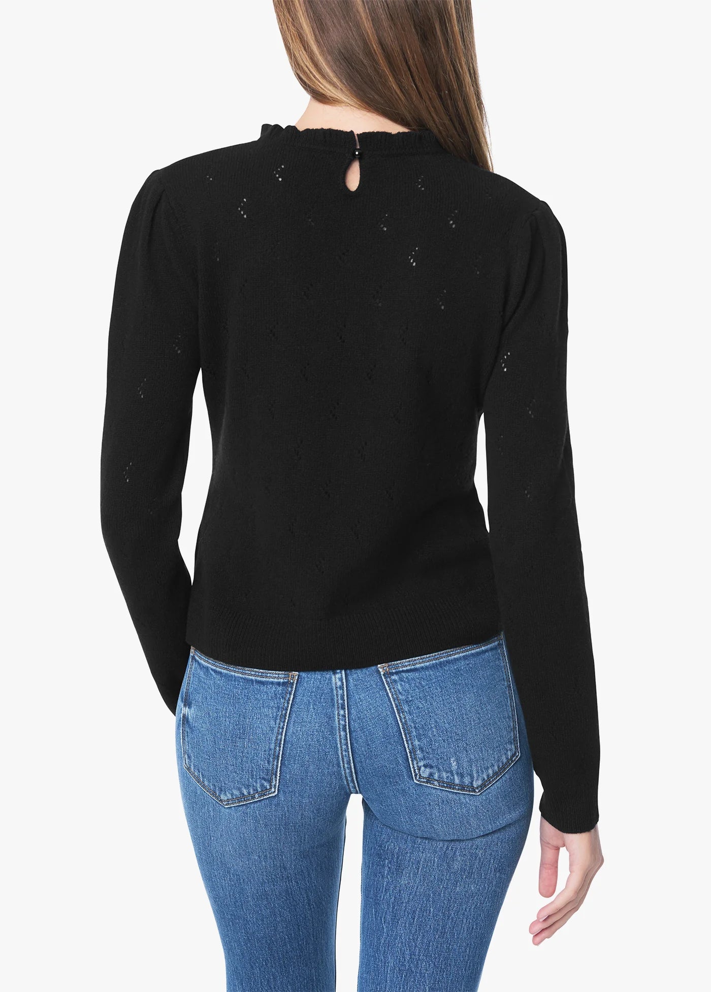 JOSEPHINE POINTELLE PUFF SLEEVE SWEATER