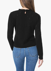 JOSEPHINE POINTELLE PUFF SLEEVE SWEATER