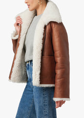 THE LISA REVERSIBLE SHEARLING LEATHER JACKET