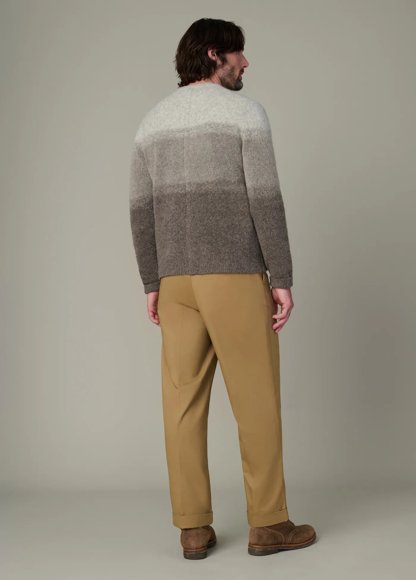 OMBRE STRIPED CREW NECK
