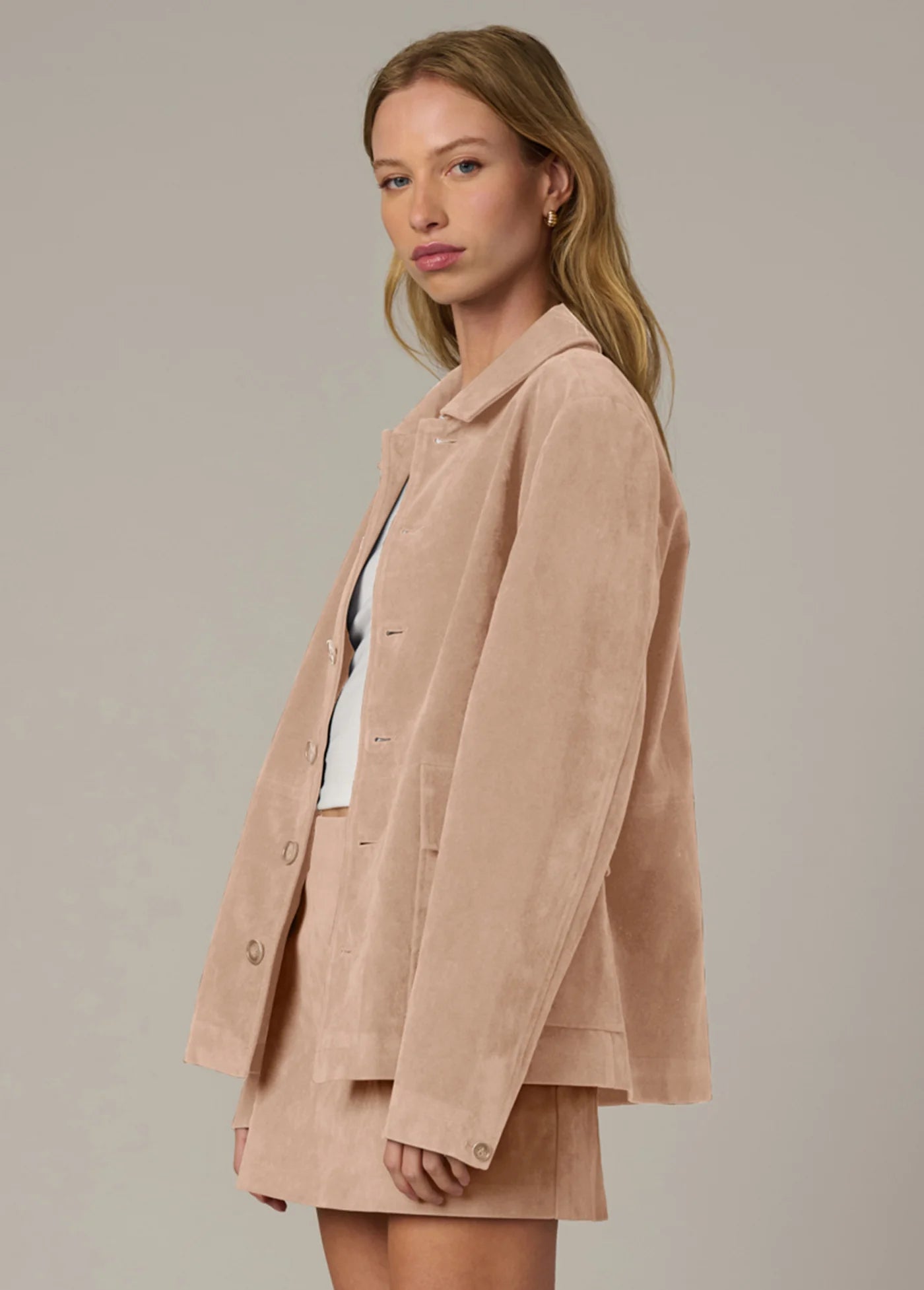 THE VEGAN SUEDE CHORE COAT