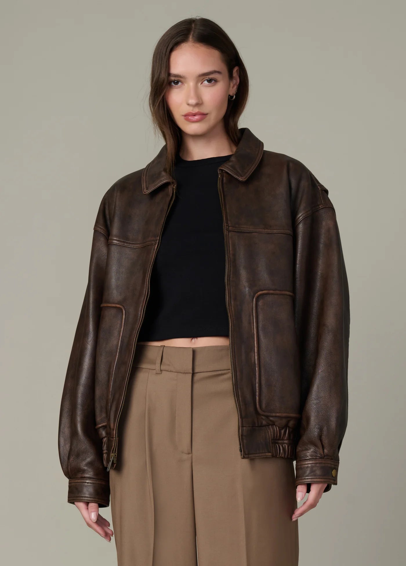 THE LUCA LEATHER BOMBER JACKET