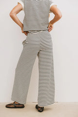 Zia Striped Bottoms in Black