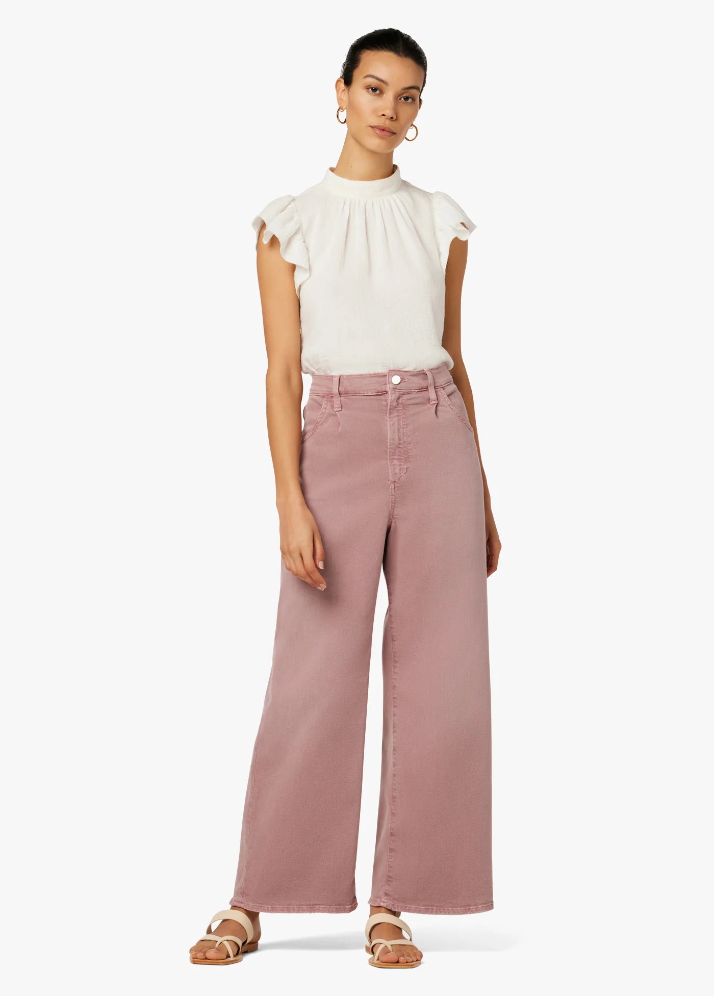 THE PLEATED WIDE LEG ANKLE