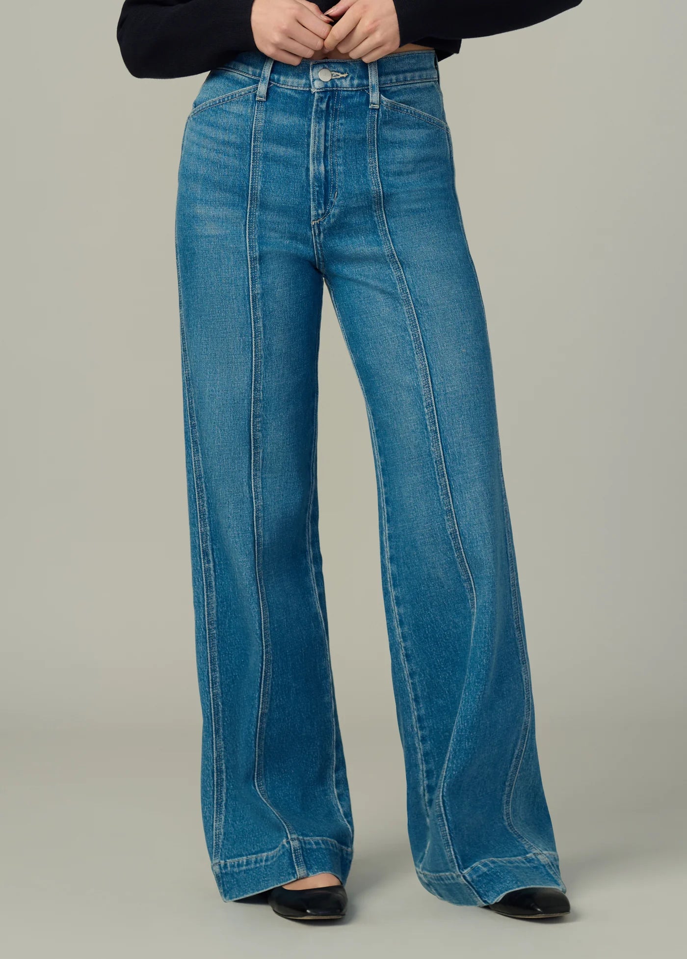THE FRONT SEAMED WIDE LEG