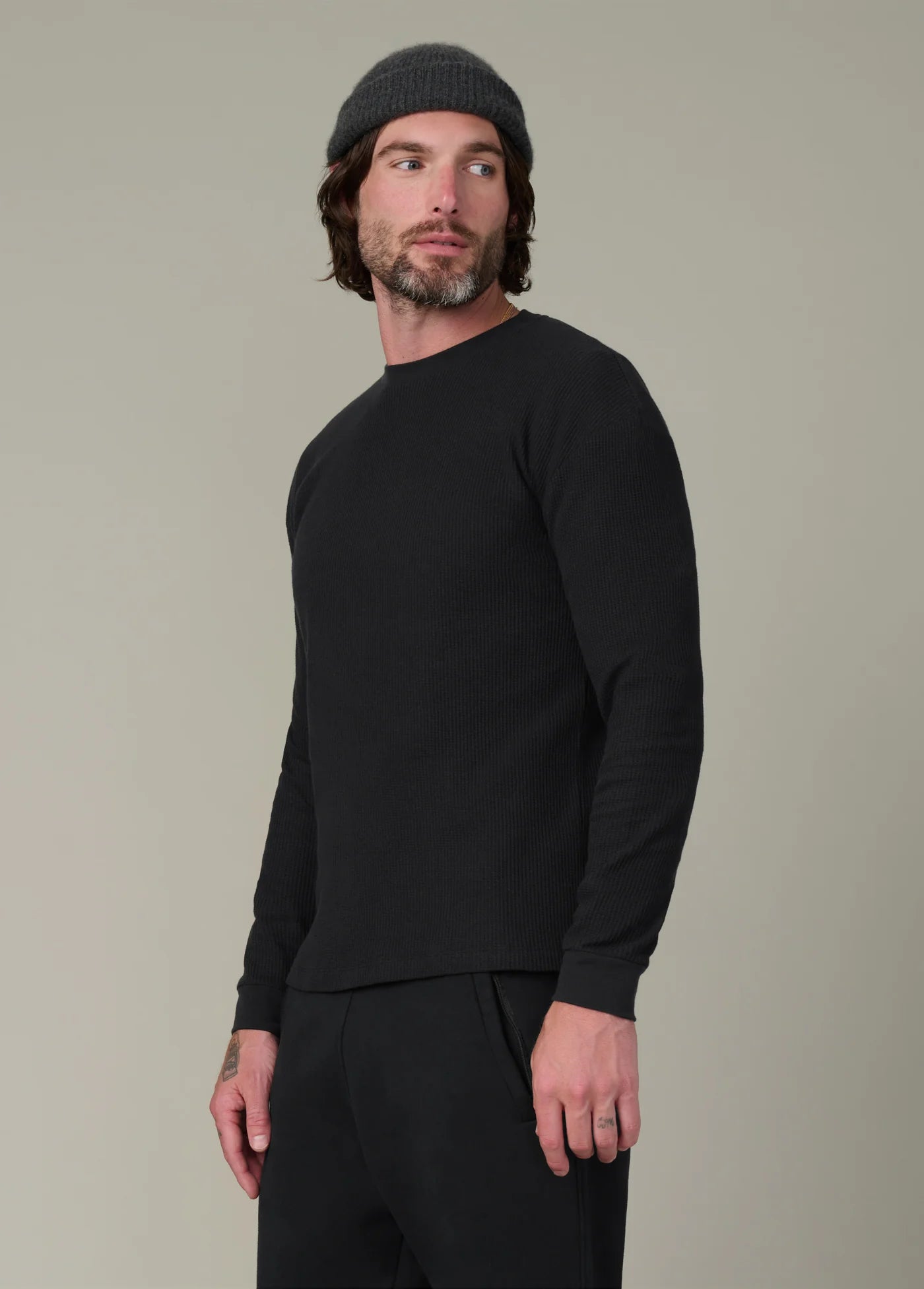 LONG SLEEVE WAFFLE TEE