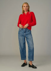 THE LONG SLEEVE CASHMERE POLO