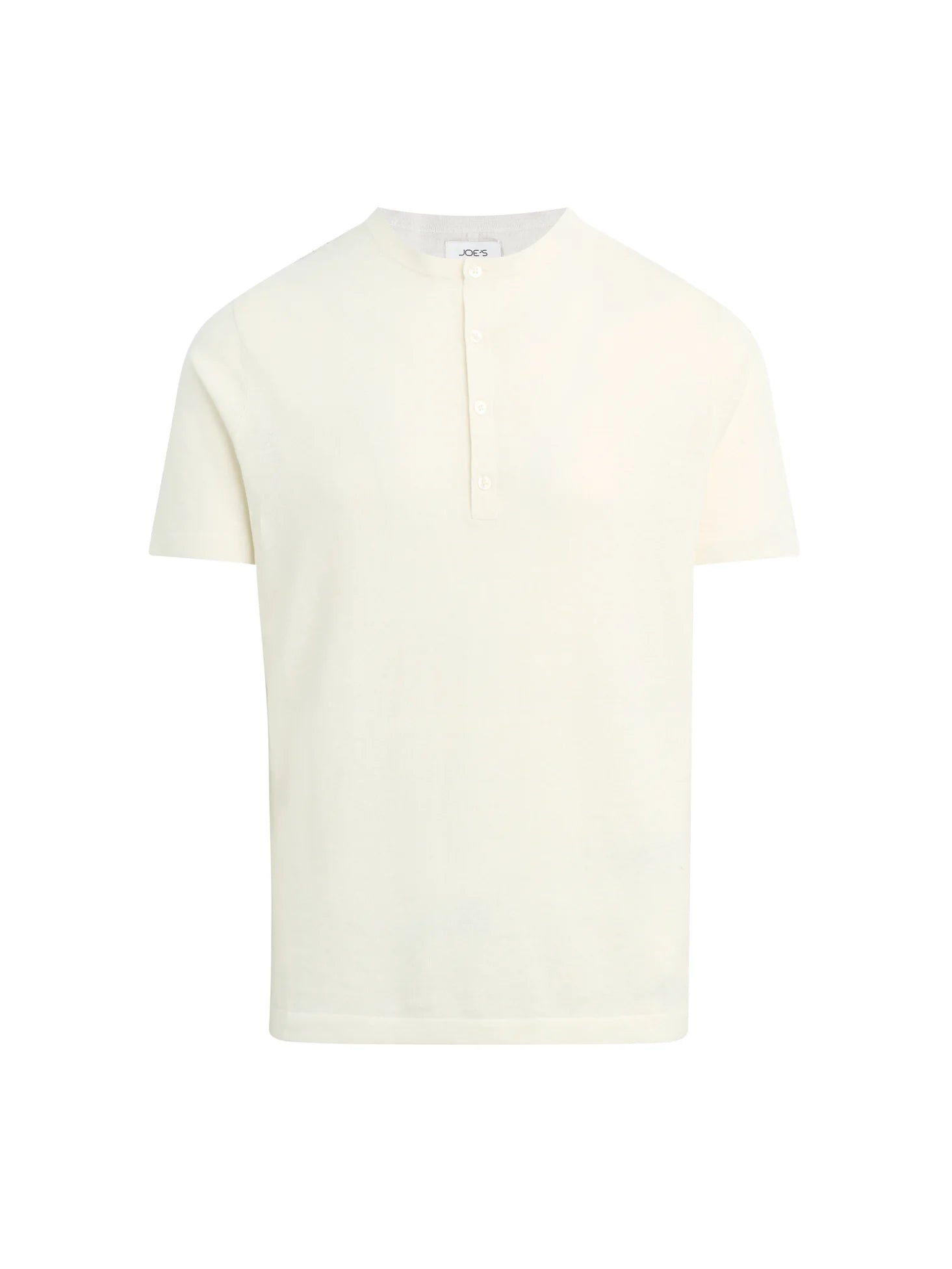 SHORT SLEEVE LINEN COTTON HENLEY