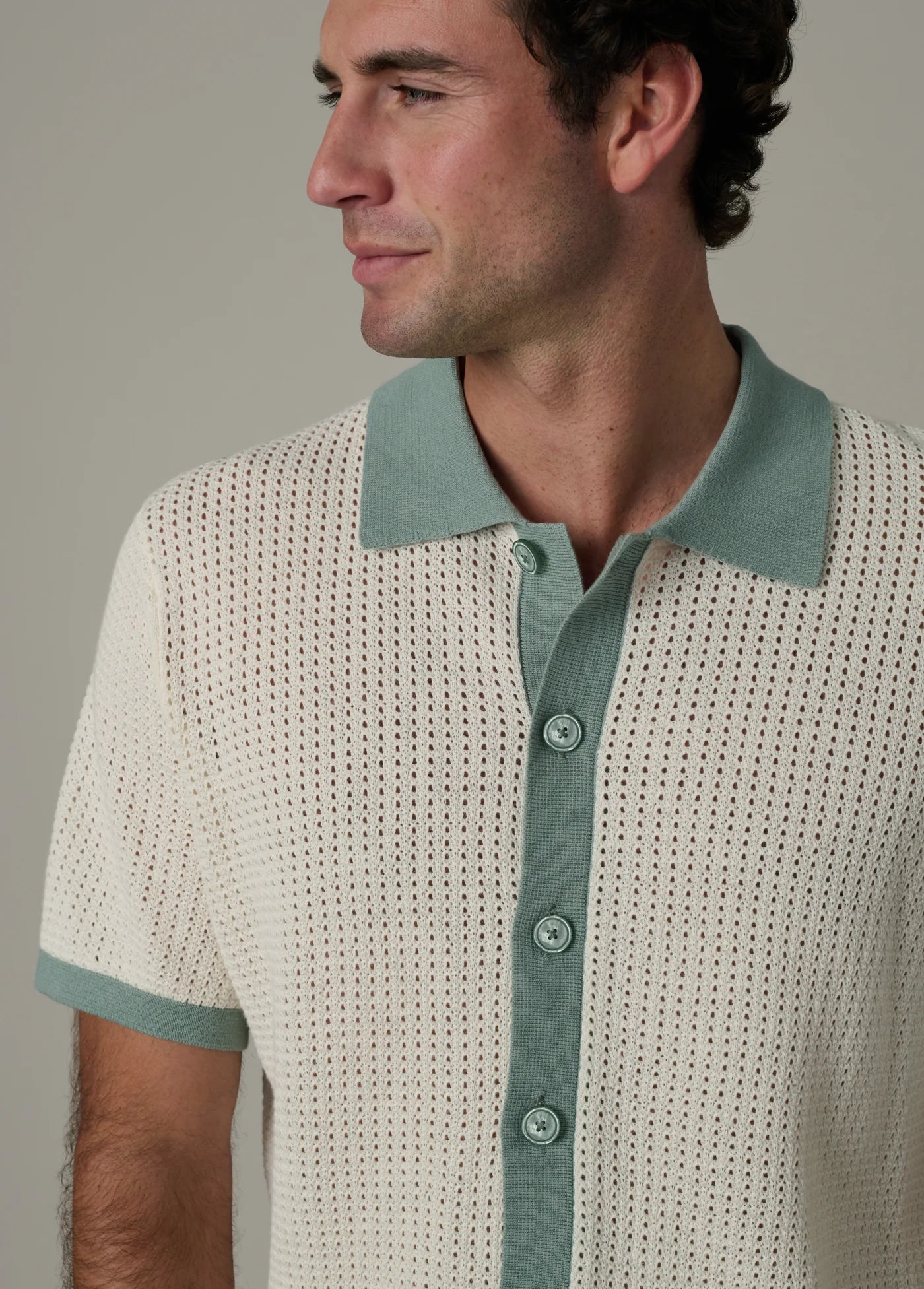 SHORT SLEEVE CROCHET CABANA CARDIGAN
