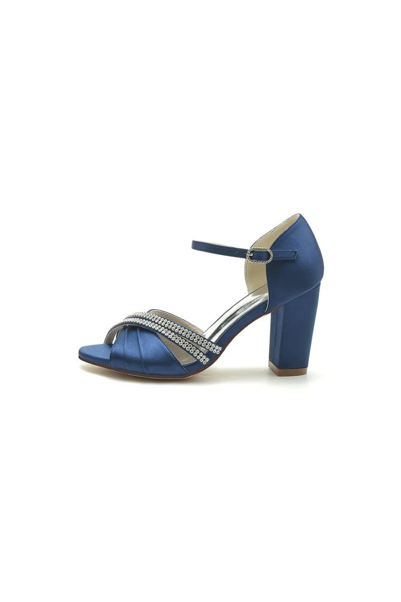 Open Toe Party Shoes with Rhinestone