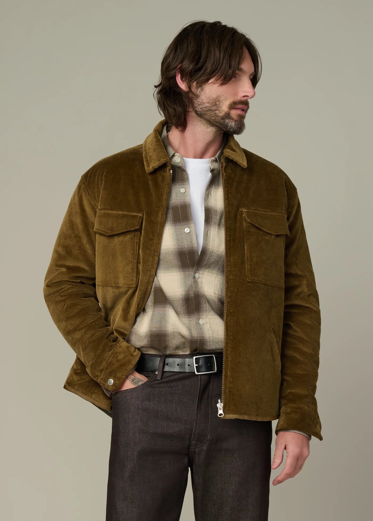 ZIP CORDUROY JACKET
