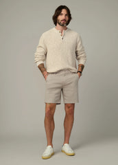 TEXTURED HENLEY SWEATER