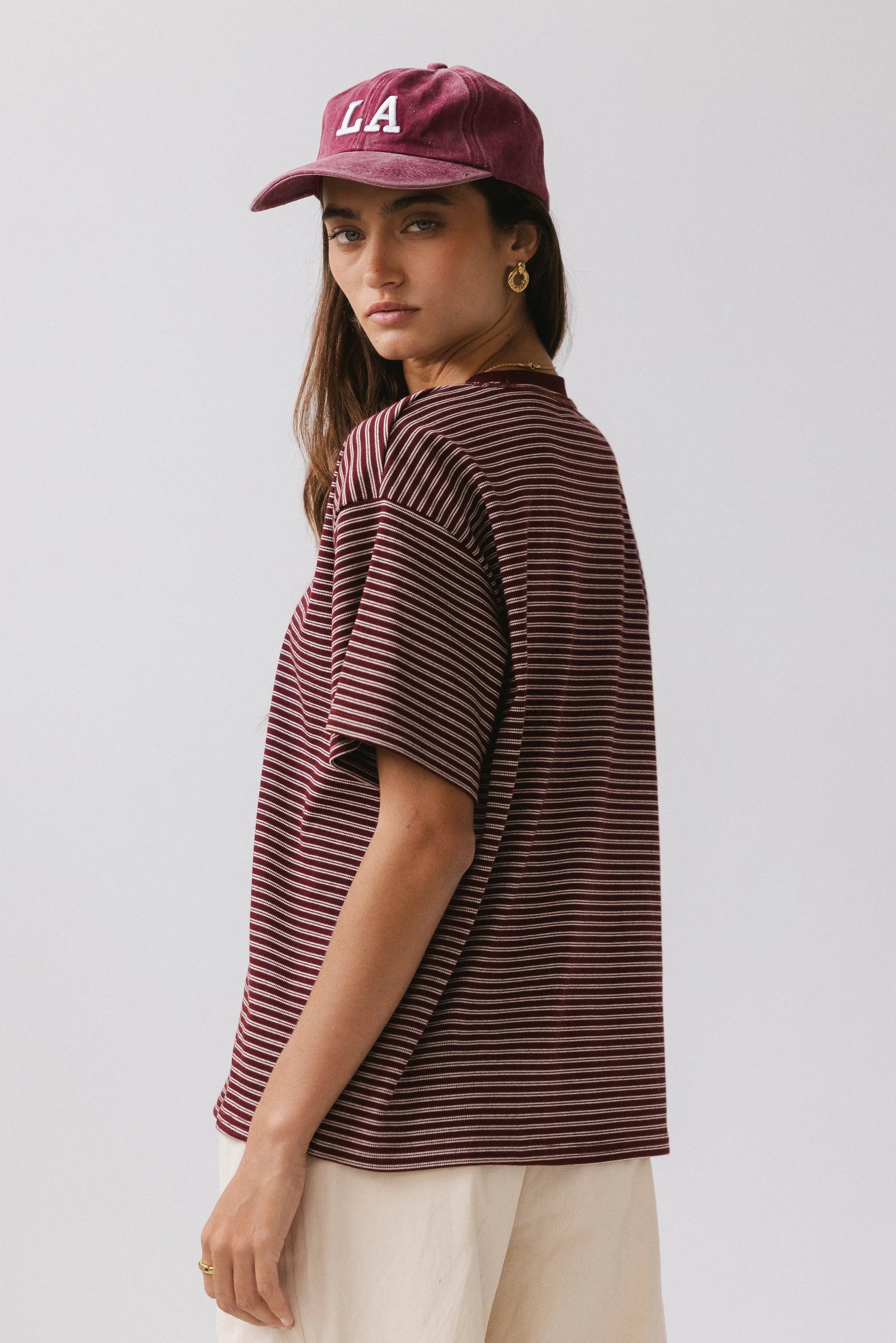 Salem Knit Top in Burgundy
