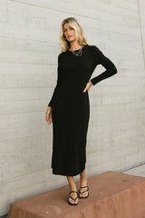 Hollis Ribbed Dress in Black FINAL SALE
