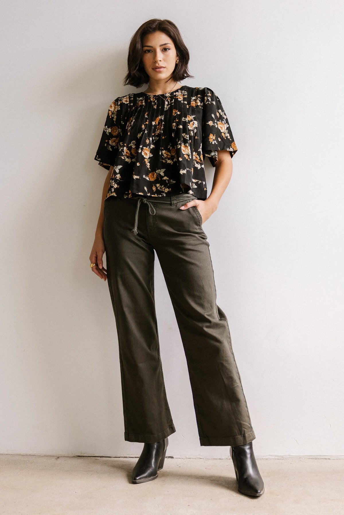 Rose Pleated Blouse