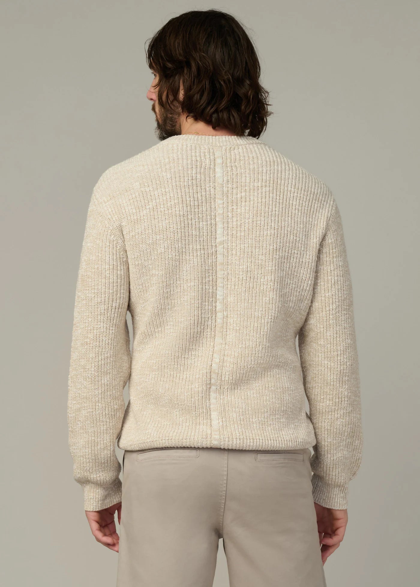 TEXTURED HENLEY SWEATER
