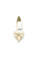 Elegant Pointed Toe Lace Mesh Hollow Out High Heels with Bow