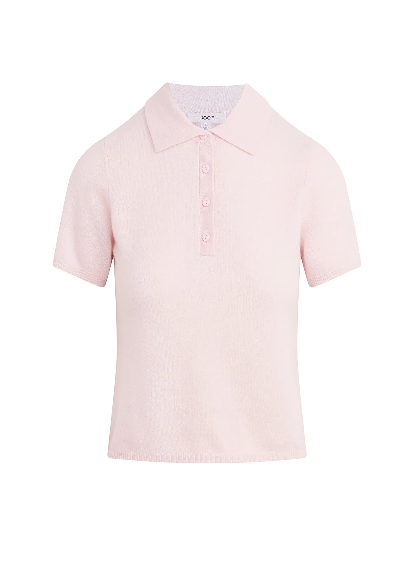 THE CASHMERE SHORT SLEEVE POLO SWEATER