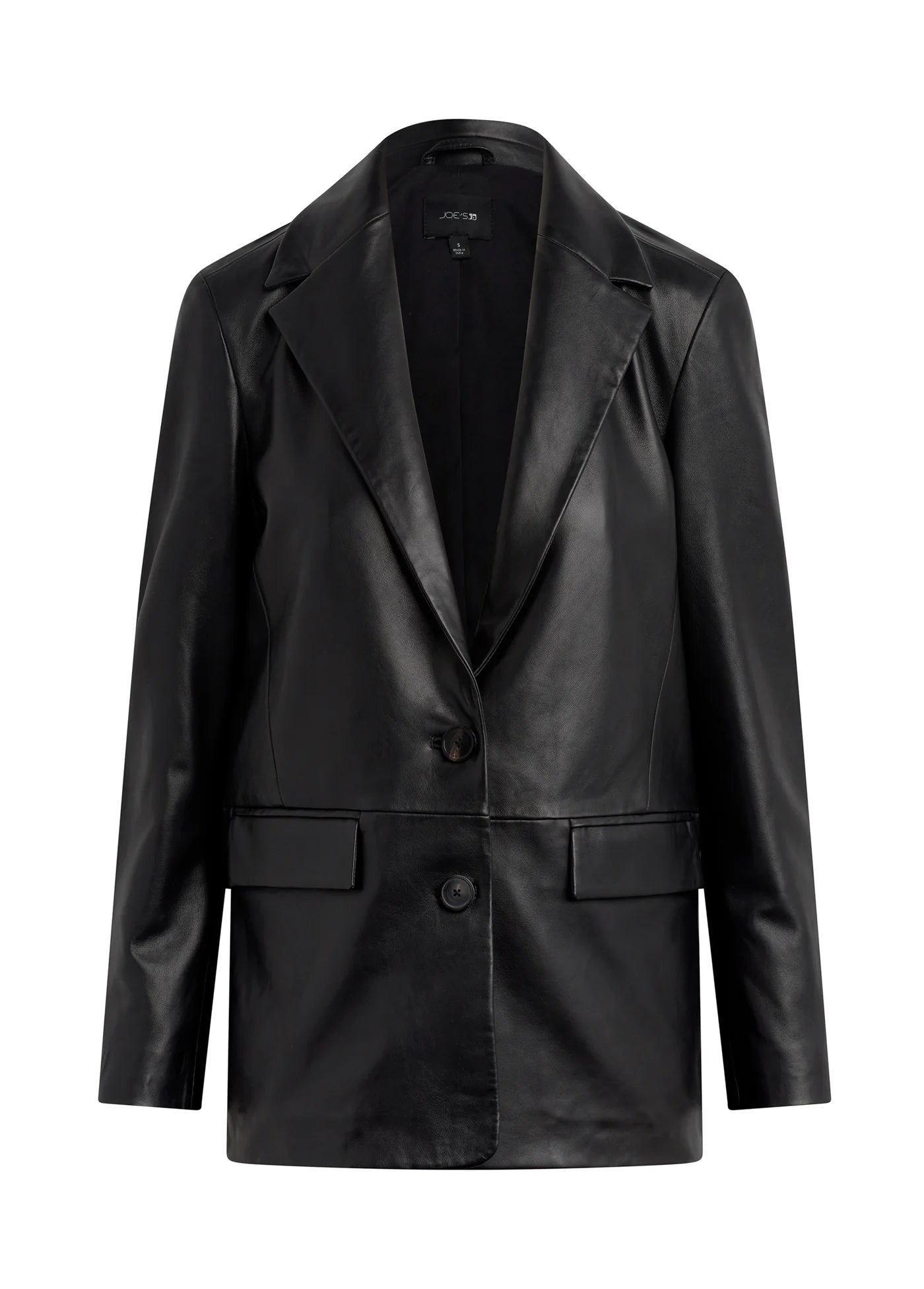 THE NINA BOYFRIEND LEATHER BLAZER