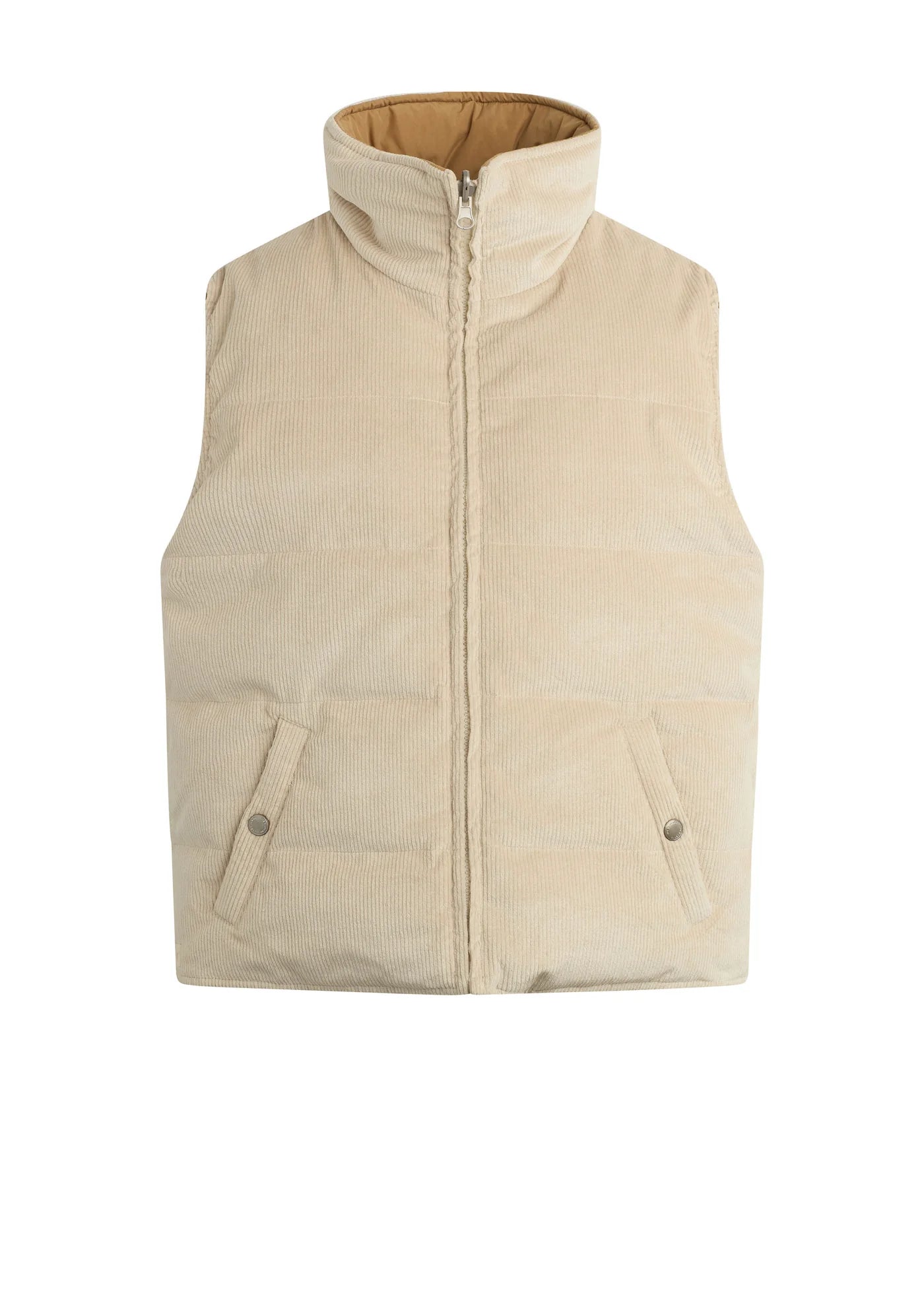 REVERSIBLE CORDUROY PUFFER