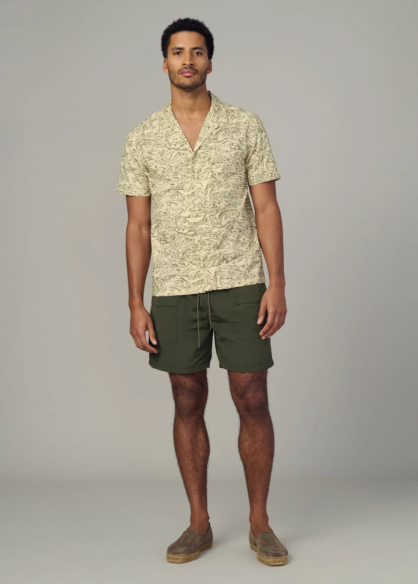 CAMP COLLAR PRINTED SHIRT