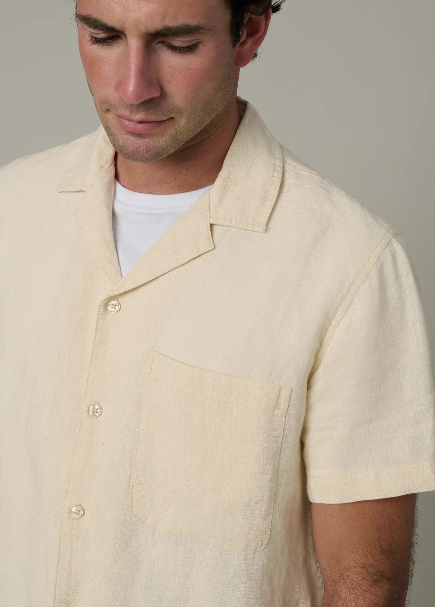 SHORT SLEEVE CAMP COLLAR SHIRT