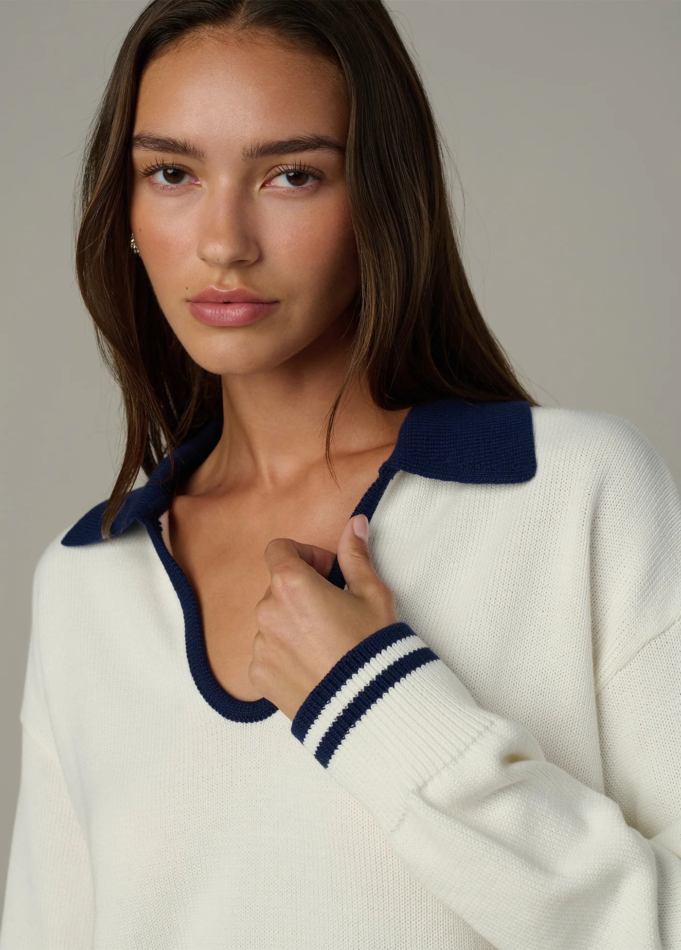 THE ROMIE POLO SWEATER