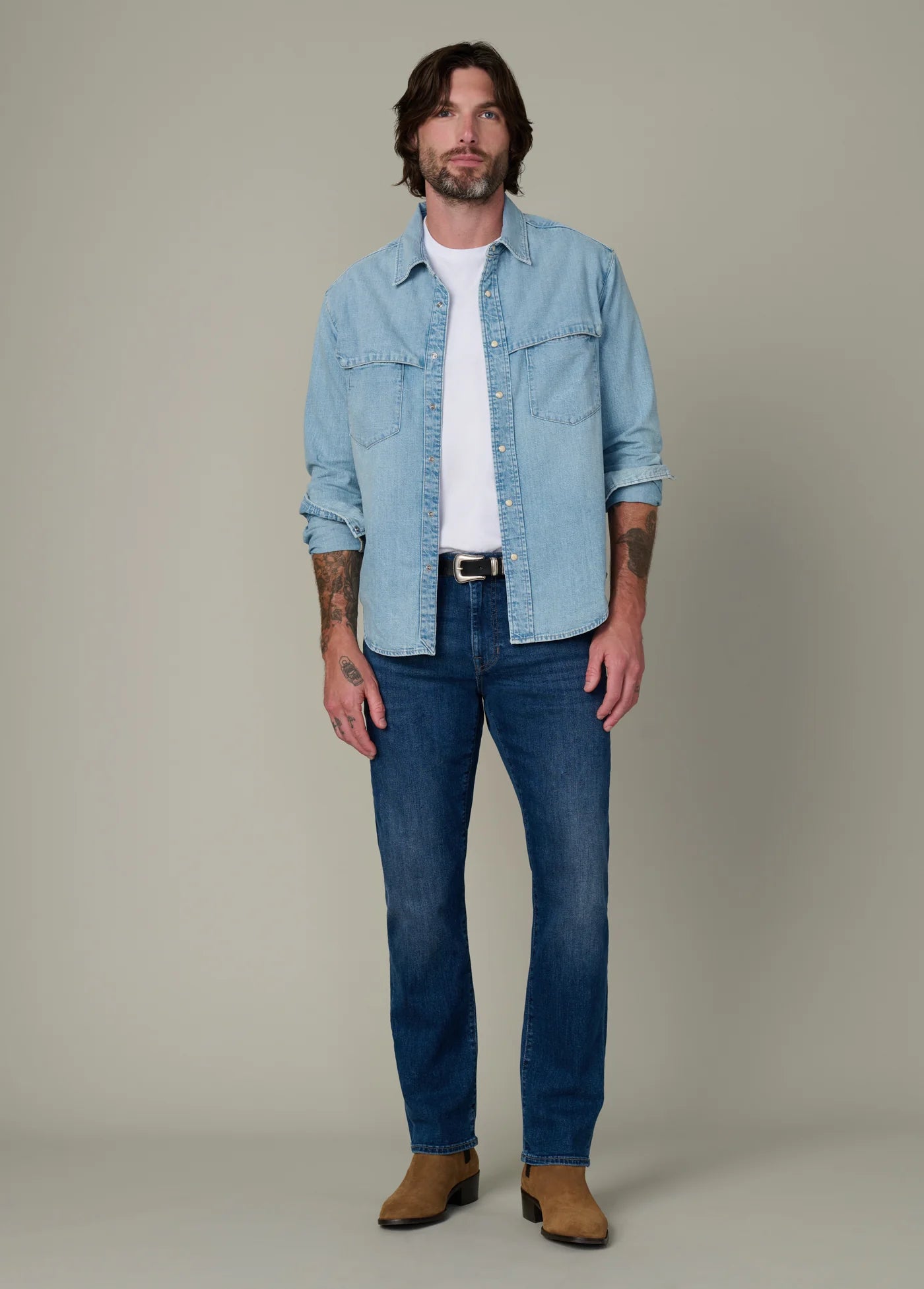 THE WAYNE DENIM WESTERN SHIRT
