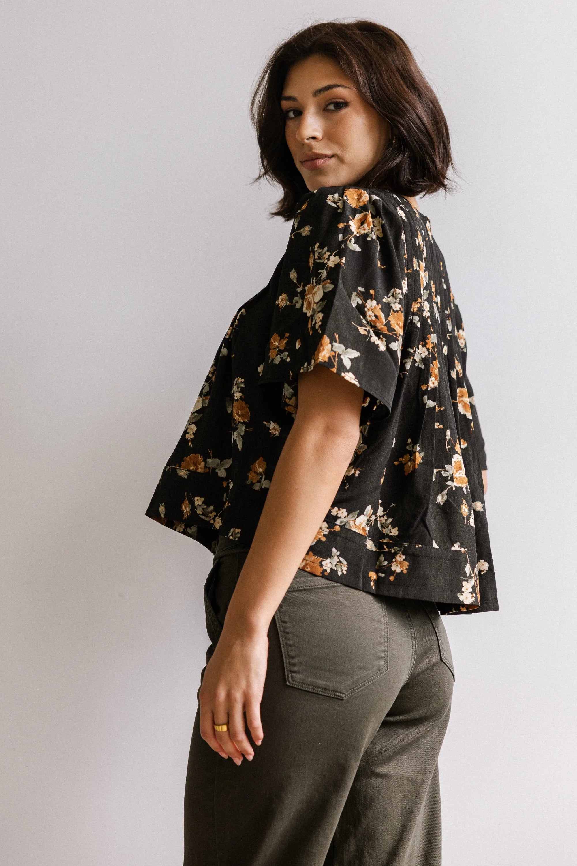 Rose Pleated Blouse