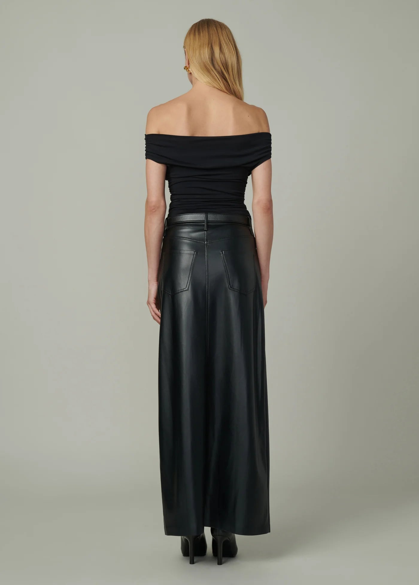 THE MARTINE MAXI SKIRT VEGAN LEATHER