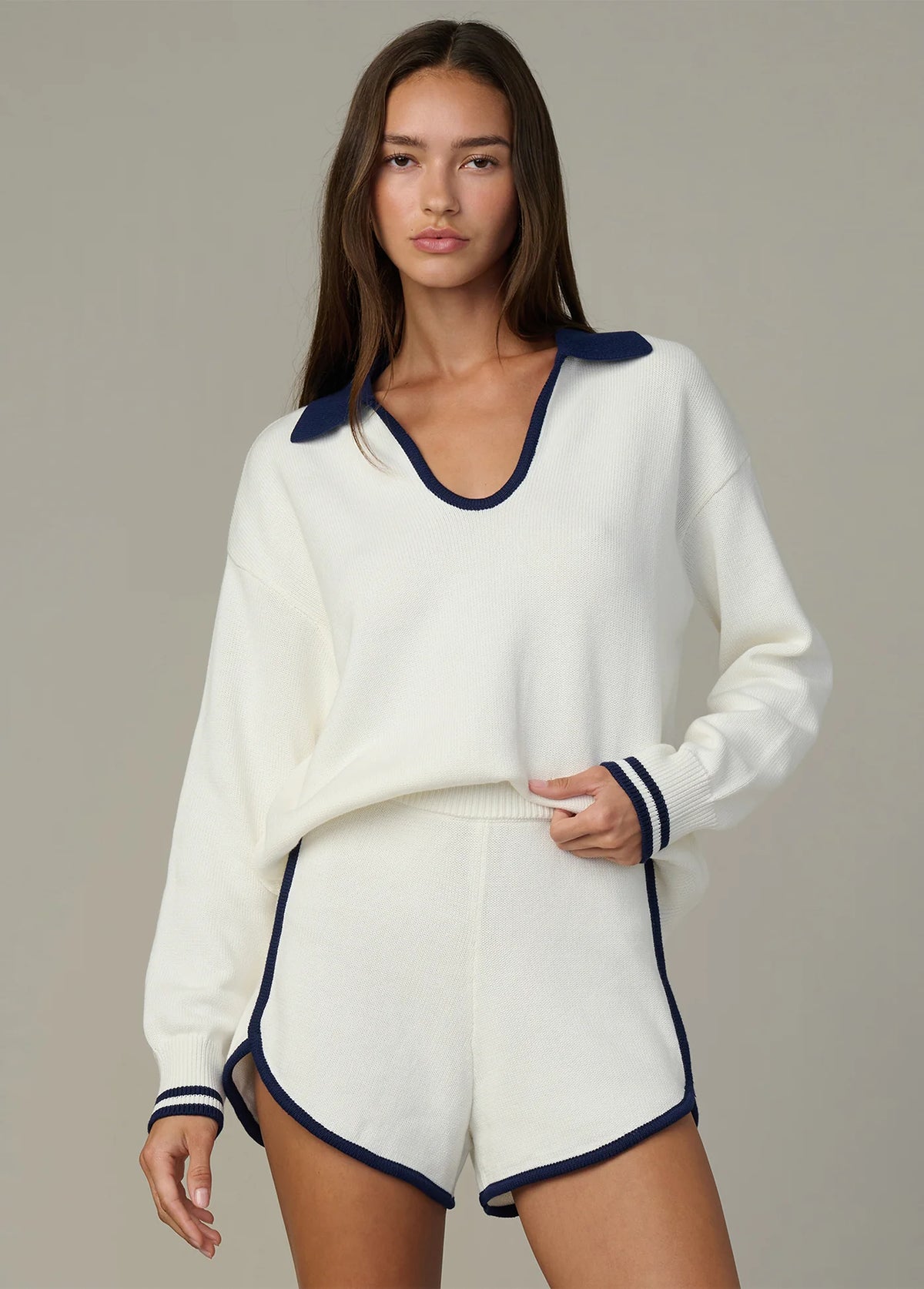 THE ROMIE POLO SWEATER