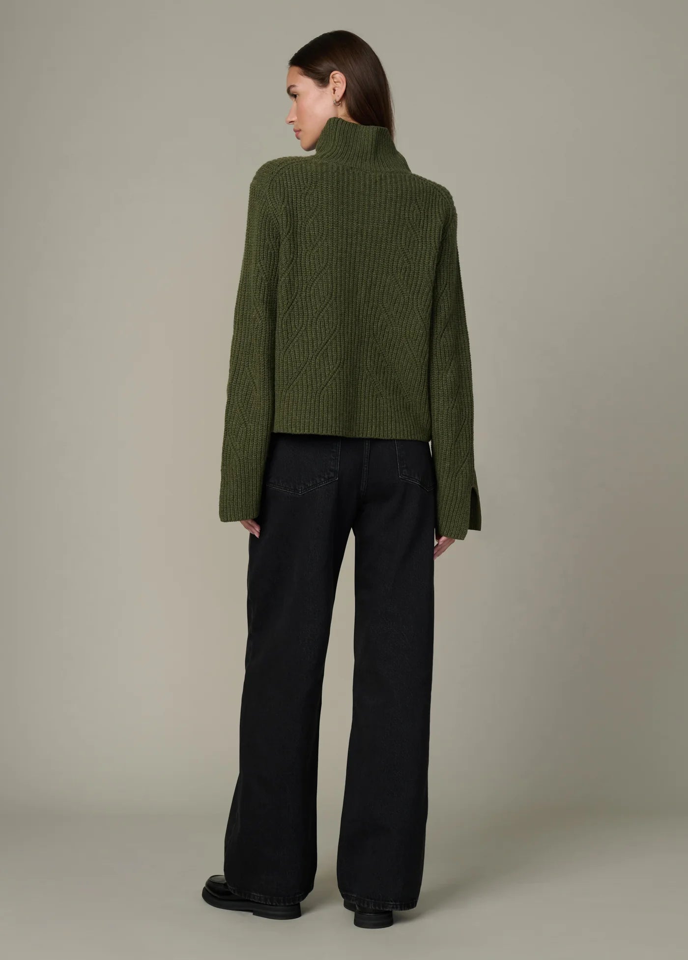 THE ELLA CABLE KNIT FUNNEL NECK SWEATER